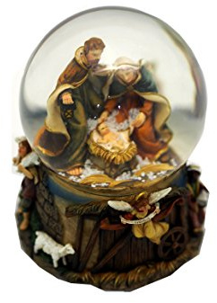 Musicbox World Kinderbett Schneekugel spielt die Melodie Stille Nacht, Mehrfarbig