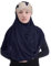 Lina & Lily Damen Hijab Kopftuch aus Chiffon mit Goldenen Pailletten & Glitzer & Perlen (Marineblau)