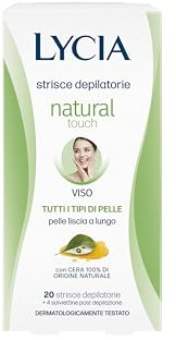 Lycia Natural Touch Enthaarungsstreifen für das Gesicht, 20 Stück