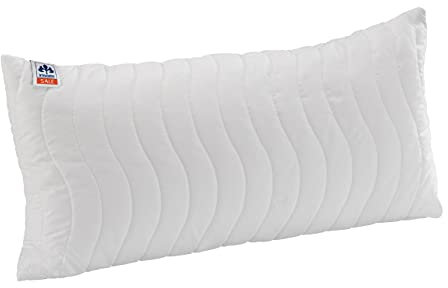 Irisette Kopfkissen Jette, 95 Grad waschbar, inkl. Aufbewahrungstasche, 40 x 80 cm, Weiß
