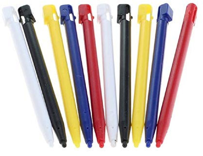 subtel - Pack de 10x Stylets pour Nintendo DSi, DSi Lite, DSi XL - Stylet Tactile Haute précision pour Jouer à Vos Jeux vidéo sans rayer l'écran Couleur Rouge, Jaune, Blanc, Bleu, Noir