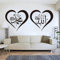 Islamische Muslimische Herz Aufkleber, Islamische Allah Wandtattoo Vinyl Wandbild, Schlafzimmer Wohnzimmer Dekor 104X42Cm
