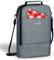 Kato Tirrinia Insulated 2 Bottle Wine Cooler Bag - Wine Cooler Tote Carrier for Picnic, Beach, Wine Lover Gift, Grey