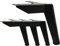 Lot de 4 pieds de meubles noirs en métal pour meuble TV, lit, canapé, meuble de salle de bain, table basse, Charge de 600 kg, 10 cm, Noirs