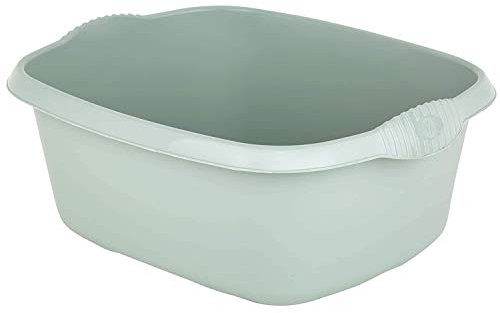 KetoPlastics Sage Green Rectangle Washing up Bowl Dishes Cutlery Sink Drainer Cleaning Storage