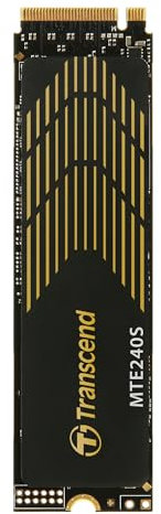 Transcend MTE240S 500GB, Disco sólido Interno SSD M.2 NVMe PCIe Gen 4x4, hasta 3800 MB/s de lectura