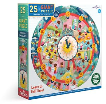 eeBoo - Puzzle zum Lernen, 25 Teile, Uhr