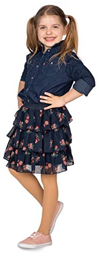 looksy Girls Solid Tights 40 DEN Opaque Soft Microfiber Children Footed Pantyhose Casual Dance School Ballet, Natural 9-10 Years