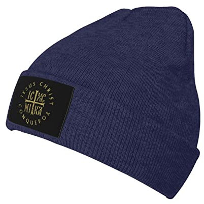 494 Wintermütze Icxc Nika Kreuz Orthodoxer Jesus Christus Schwarz Laufmütze Herren Perfekt Jersey Mütze Atmungsaktivem Nachtmütze Für Erwachsener, Unisex, Skifahren
