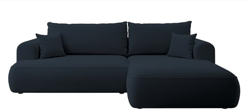 Selsey Sofa Ecksofa Eckcouch Schlafsofa Couch Mit Stauraum Schlaffunktion Pflegeleicht Polyurethanschaum L Form Rechts OVO Creme Veloursoptik Castel