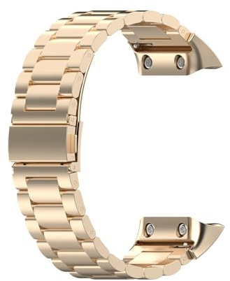 Armbänder Kompatibel mit Garmin Forerunner 35/30 Armband Edelstahl Ersatzarmband Metall Uhrenarmband Business Bands für Garmin Forerunner 35/30 Smartwatch (Vintage Gold)