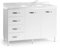Mueble bajo fregadero con cajones en fresno blanco 120x85H cm izquierda