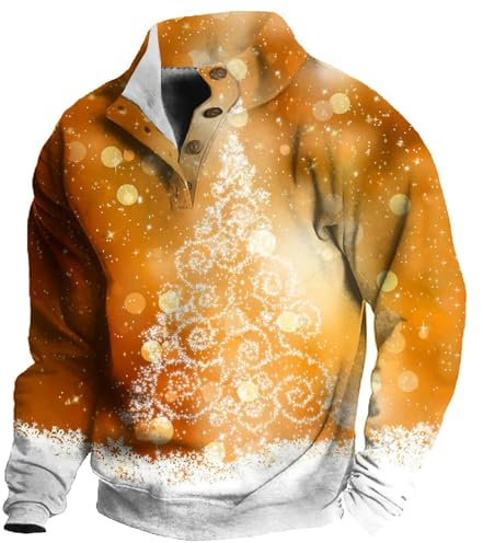 KONG JIMFAN Sweatjacke Herren Mit Kapuze Geschenk Für Männer Herren Pullover Long Sleeve Sweatshirt Hoodie Sweat Hoodie Sweatjacke Herren Hoddie Sweatshirt(4-Gold,3XL)