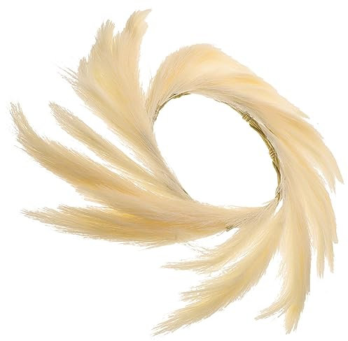 TOPBATHY Eleganter Gefälschter Kranz- Phragmites-Kranz Simulierte Rohrkolben-heimdekoration Wandbehang Girlande Dekoration