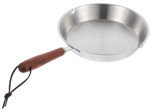 PRETYZOOM Mini Casserole En Inox Crêpière Grille-pain à Sandwich Poêle En Acier Au Carbone Wok En Acier Poêles à Oeufs Antiadhésives Pots à Petite Poêle à Crêpes Acier Inoxydable Polyvalent