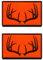 2 Stück Taktische Patch 0range Förster Jäger Aufnäher Wappen Abzeichen Wald Jagd Aufseher Reh Hirsch Geweih Emblem Patches mit Verschluss für Rucksack, Mütze, Jacke, Weste