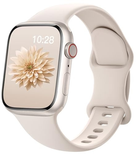 AMSKY Cinturini in Silicone Compatibile con Cinturino Apple Watch 40mm 44 mm 46mm 45mm 41mm 42mm 38mm 49mm Donna Uomo, Sportivi Compatibile con Apple Watch Se Ultra Series 10 9 8 7 6 5 4 3 2 1