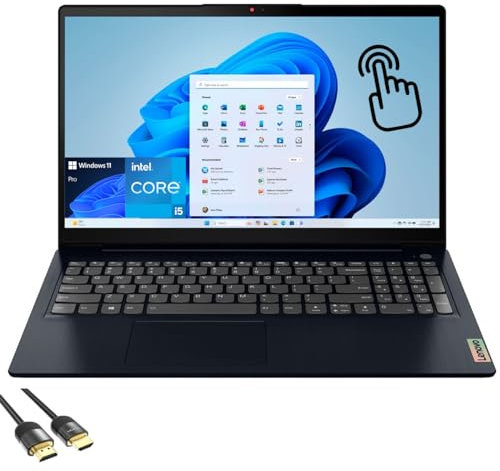Lenovo Ideapad 3i Laptop, 15.6 FHD Touchscreen Display, Intel Core i5-1155G7, 24GB RAM, 2TB PCIe SSD, Wi-Fi 6, Webcam, Keypad, SD Card Reader, USB-C, US Version KB, PDG HDMI, Win 11 Pro, Abyss Blue