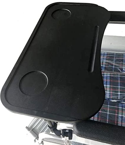 FFFHYIZH Tisch mit Getränkehalter, abnehmbares Rollstuhl-Schoßtablett, tragbare Tabletts, Schreibtisch, Rollstühle, Tisch zum Essen, Lesen, Ausruhen