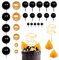 29Pcs Acrylic 60th Birthday Cake Toppers,Black and Gold Foam Balls Cake Decorations,Balloon Cake Toppers 60th Acrylic Cake Topper, DIY Mini Balloons Stick Cake Cupcake Toppers for 60th Birthday Party