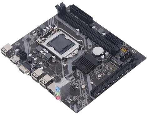 VBESTLIFE Placa Base para Juegos H61 S, LGA 1155 DDR3 de Doble Canal 1066 1333 1600MHz 16GB USB2.0 SATA M.2 Interfaz Placa Base para PC, para Computadora de Bricolaje