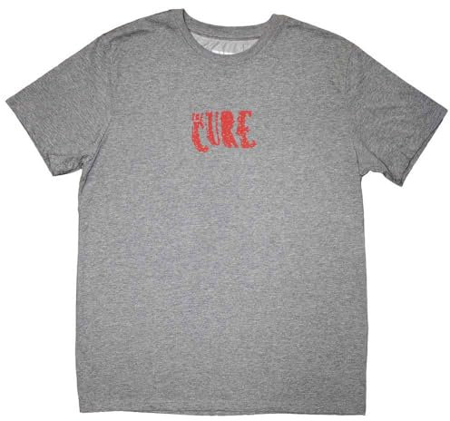 Rock Off officially licensed products The Cure Mini Band Logo T Shirt S Grey