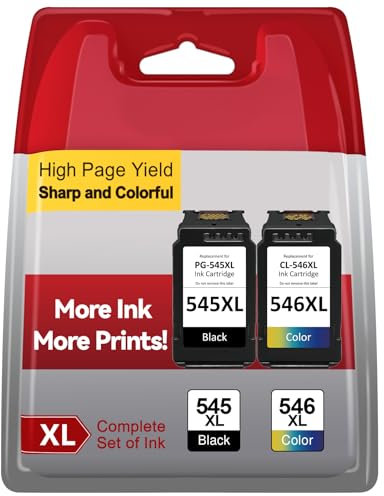 PG-545 CL-546 XL 545 546 XL Multipack Kompatibel für Canon Druckerpatronen 545 546, PG-545XL CL-546XL für Pixma MX495 TR4550 TS3350 TS3150 TR4551 MG2550s MG2555s MX490 TS3151 MG3050 MG2950 MG3051