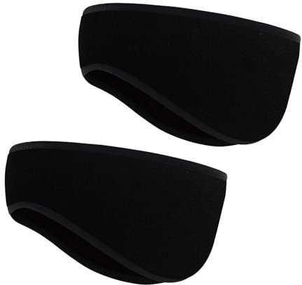 Bandeau de Sport Polaire pour Hommes et Femmes, 2 Pièces, Bandeau d'Hiver Cache-Oreilles Thermique Extensible, pour Yoga, Course à Pied, Ski, Cyclisme, bandeau de sports d'hiver pour femmes et hommes