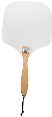 COLLBATH Pala Giratoria Para Pizza Inoxidable Plegable Espátula De Madera Práctica