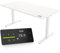 Yaasa Desk Pro Elektrisch Höhenverstellbarer Schreibtisch Weiß/Weiß 140 x 80 cm – Ergonomischer Schreibtisch mit Abgerundeter Tischplatte & ErgoTouch-Display – Traglast 120 kg