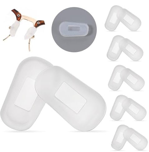 5 Paar Brillen Nasenpads Nasenpads zum Einstecken Transparent Silikon Nasenpads Rutschfeste Brille Nasenpads Brille Zubehör Sonnenbrillen Rutsch Stopper Gläser Nasenpad