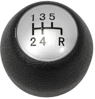 ZEALfix Pomo de Cambio de 5 Velocidades Compatible con Alfa Romeo 147 2000-2013 Alfa Romeo 156 1997-2005 Gt 2003-2010 Cromo