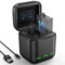 Jeebel Caricatore per Batterie per GoPro Hero 13 Black — 3-Slot Caricatore con Ricarica Rapida e Cavo USB-C — Caricatore Compatto Compatibile con Batterie Originali GoPro Hero 13 Black(Senza Batteria)