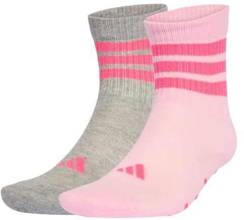 adidas Unisex Kinder Kids Anti Slip Socks, clear pink/medium grey heather, 6-7 Years