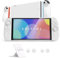 PlayVital Ranger Cover Dockable Rigida per Nintendo Switch 2 Console&Custodia Joycon Protettiva Silicone&Supporto Regolabile Extra&Copri Analogici, Bianco