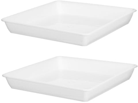 ifundom 2 Platillos De Plástico para Plantas Bandeja Cuadrada para Recoger Agua De 35 Cm Base para Macetas De Balcón Y Jardín Apta para Bonsáis Y Suculentas