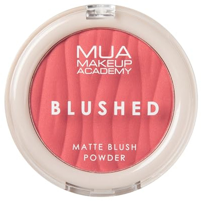 MUA Blushed Matte Blusher Powder, Rouge Punch (Pack of 1) | Highly Pigmented Deep Pink/Red Blusher for Cheeks, Natural Finish & Long-Lasting Wear, Vegan & Cruelty Free
