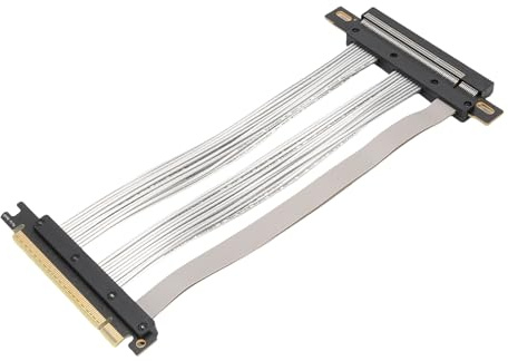 Cryfokt GPU Graphics Card Extension Cable, 128GB/s Anti EMI PCIE 5.0 Riser Cable Male 180° To Female 180° for Servers (30cm)