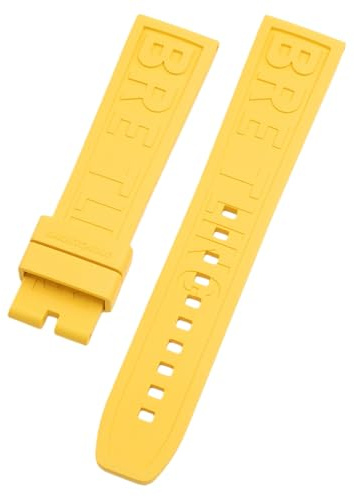 ROUHO Flessibile Gomma Cinturino Orologio Ricambio Resistente Sudore Bracciale Orologio per Breitling Superocean Blackbird