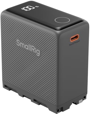 SMALLRIG NP-F970 Camera Battery for Sony NP-F970, 7500mAh Capacity, -40℃ Low-Temperature Resistant, PD 36W Bidirectional Fast Charging, Dual Output Ports(USB-C+USB-A), Touchscreen Display - 5729