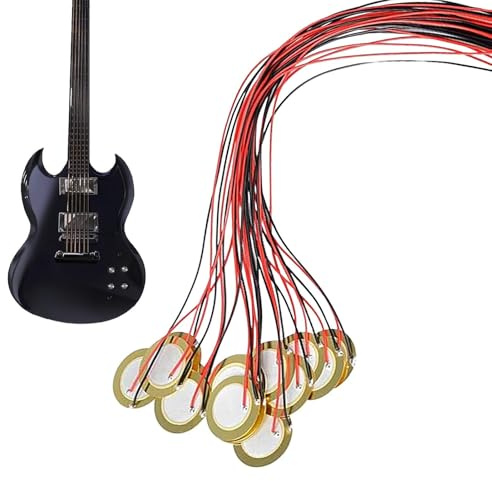 Piezo-Mikrofon – 35 mm Kontakt-Aktivierungssensor 15 Stück | Summer-Erfassungsset | für Gitarre Violoncello Banjo Bassgitarre klassisches Instrument Amplifier