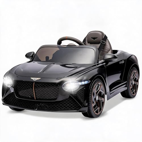 ZoomBuggy Offiziell Lizenziertes Bentley Bacalar Elektroauto Für Kinder, 12V 7Ah, 2 Motoren, Flügeltüren, Fernbedienung 2,4GHz, 3 Geschwindigkeiten, LED-Musik, Kinder Elektroauto Ab 3-8 Jahre