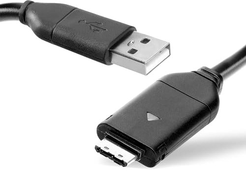 subtel Cavo USB 1.5m Compatibile con Samsung PL120 PL200 PL100 PL20 PL170 PL10 SL600 ST500 SH100 ST60 CL65 EX1 Filo Carica Cavetto Dati USB A 2.0 PVC Nero, per Fotocamera