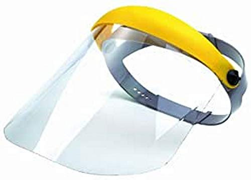 Bollé Safety PFSPROR-A01, Gesichtsvisier Hochklappbarer Schutzschild, gelb/grau, Einheitsgröße Serie FLIP-UP FACE SHIELD