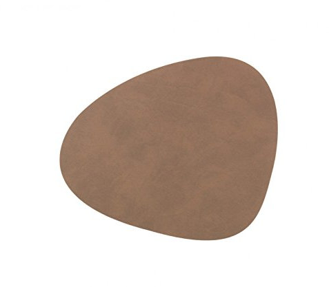 LindDNA Curve S Tischset, Leder, Anthrazit, 24 x 28 cm