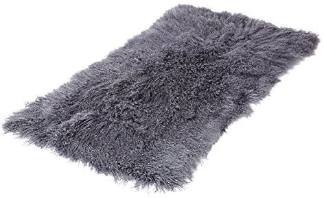 Reissner Lammfelle Tibet Lammfell Auflage TP1 60x120cm Farbe grau JAY31 TP1