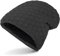 Balinco Warme Feinstrick Beanie Mütze mit Flecht Muster Grobstrick und sehr weichem Innenfutter, Unisex (Dark Grey)