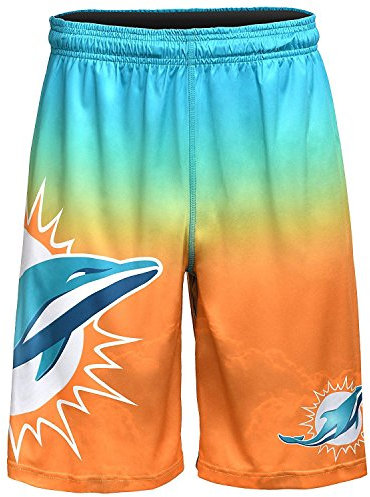NFL Football Team Logo Herren Gradient Big Logo Training Shorts, Miami Dolphins