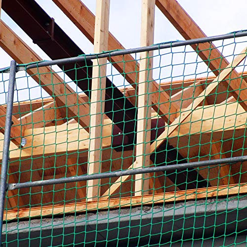 Seitenschutznetz 5,00 x 1,50 m, PP grün, Mw. 100 mm, DIN-EN 1263-1