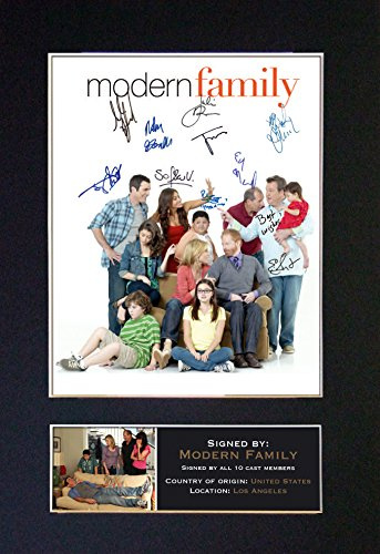 MODERN FAMILY Signed Autograph Mounted Photo Reproduction PRINT A4 Rare Perfect Birthday (297 x 210mm) #284 (Not Framed)